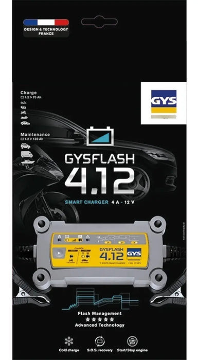 Cargador de Baterías 12V 4A GYS para Motos y Autos
