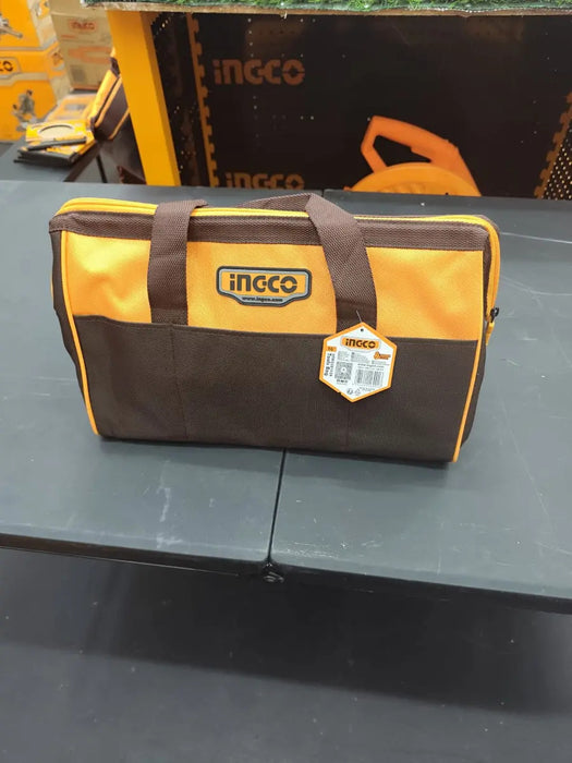 Bolso Porta Herramientas 16'' Ingco Marrón 41x25x26 Cm - 16 Bolsillos