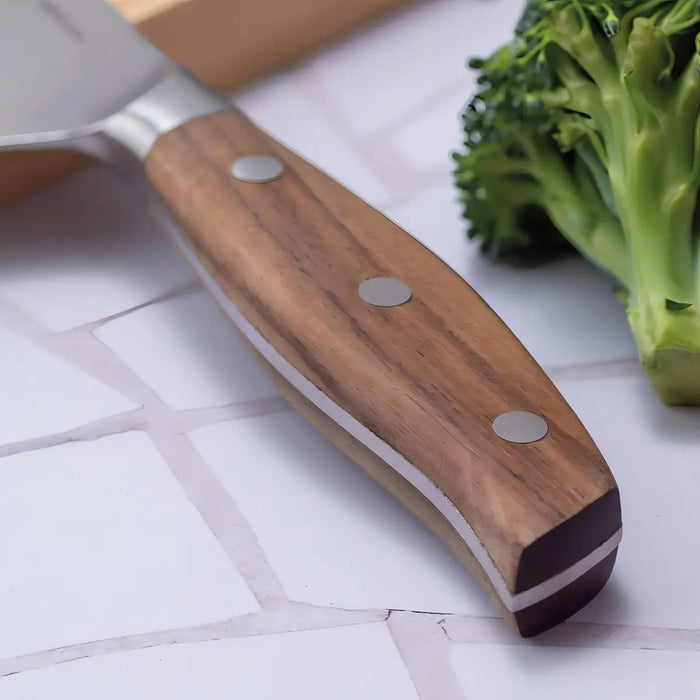 Cuchillo Santoku 3 Claveles Norden 17.5 Cm Verduras Acero Inoxidable Marrón Oscuro