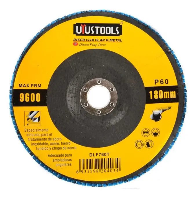 Disco Flap 7" Acero Inox/metal Gr60