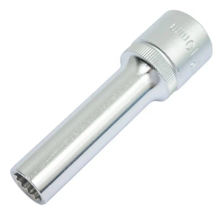Dado Poligonal Largo 1/2'' 10 Mm Force Acero Al Cromo Vanadio
