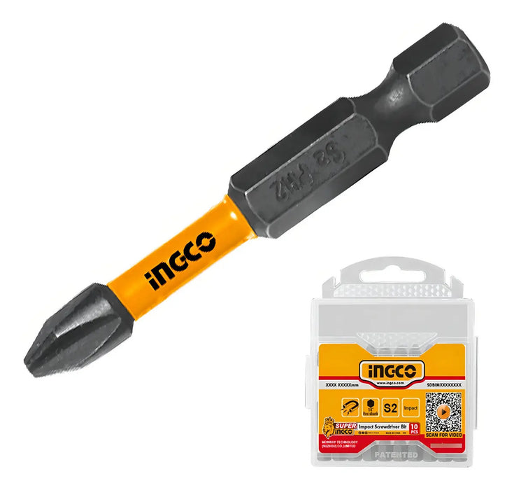 Set 10 Puntas De Impacto Destornillador Phillips 2 Iman 50mm