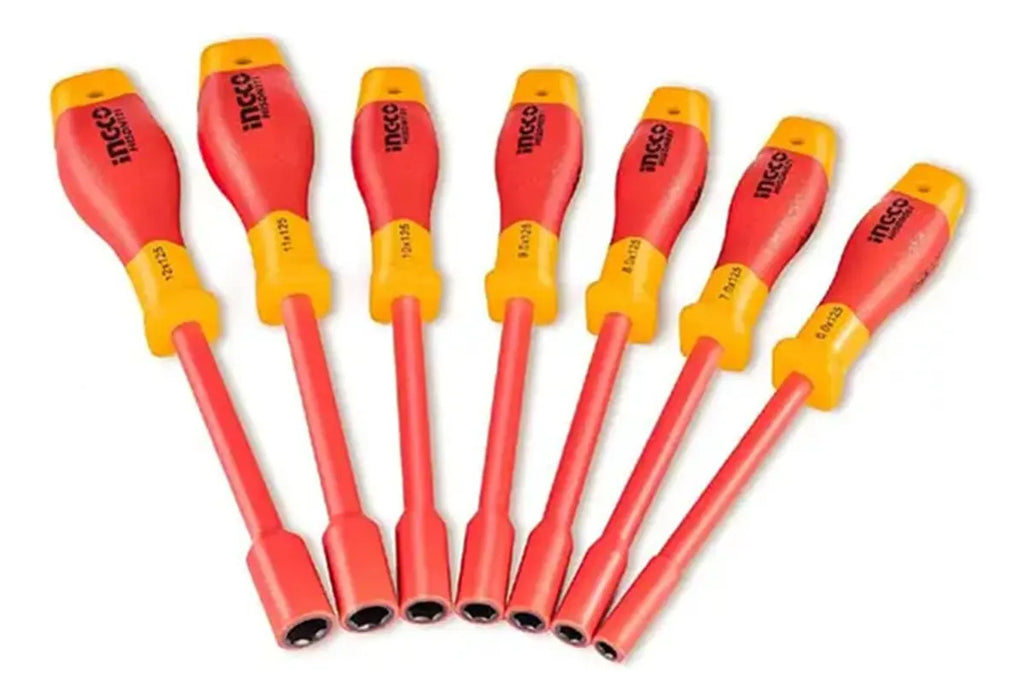 Set Destornilladores Dado Hexagonal Aislado 7 Piezas Ingco
