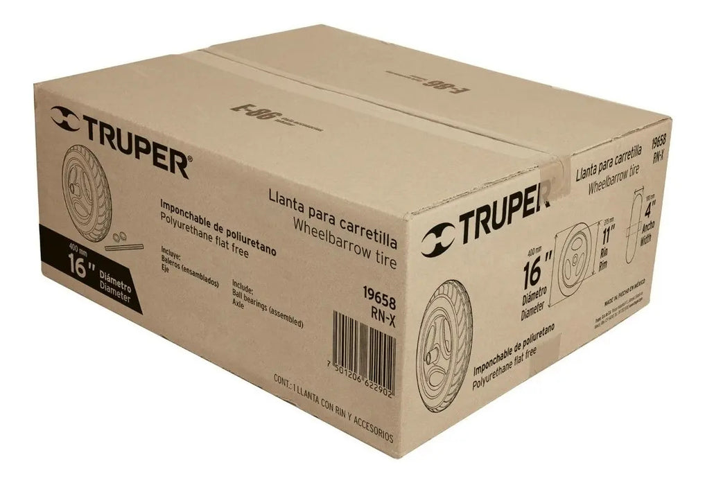 Llanta Imponchable 16'' para Carretilla Truper