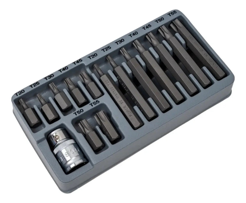 Juego Punta 1/4 Torx T20-T55 Corta Larga Dado 1/2
