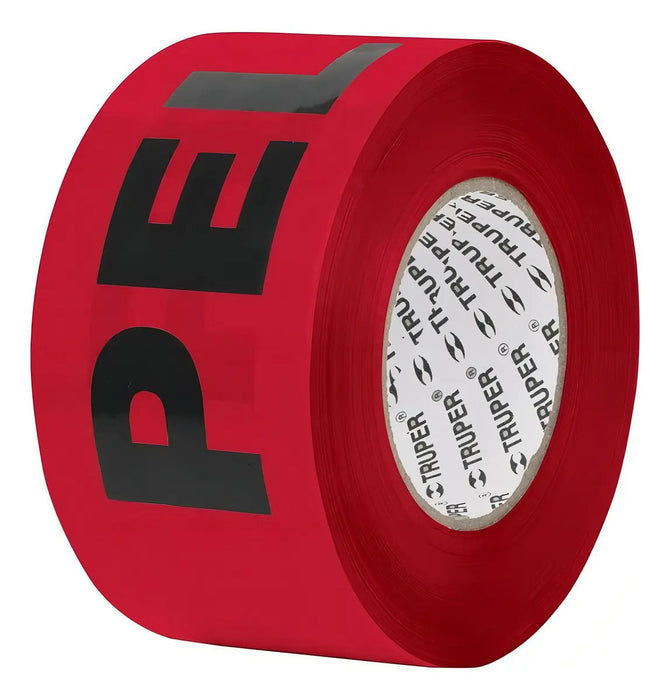 Cinta Peligro Truper Plástico Rollo 304 Mt Rojo