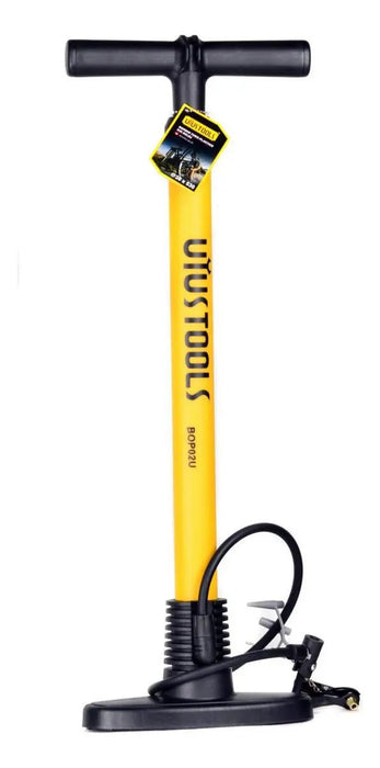 Inflador de Pie Portátil Uyustools Boa814 para Pelotas Color Amarillo 7bar