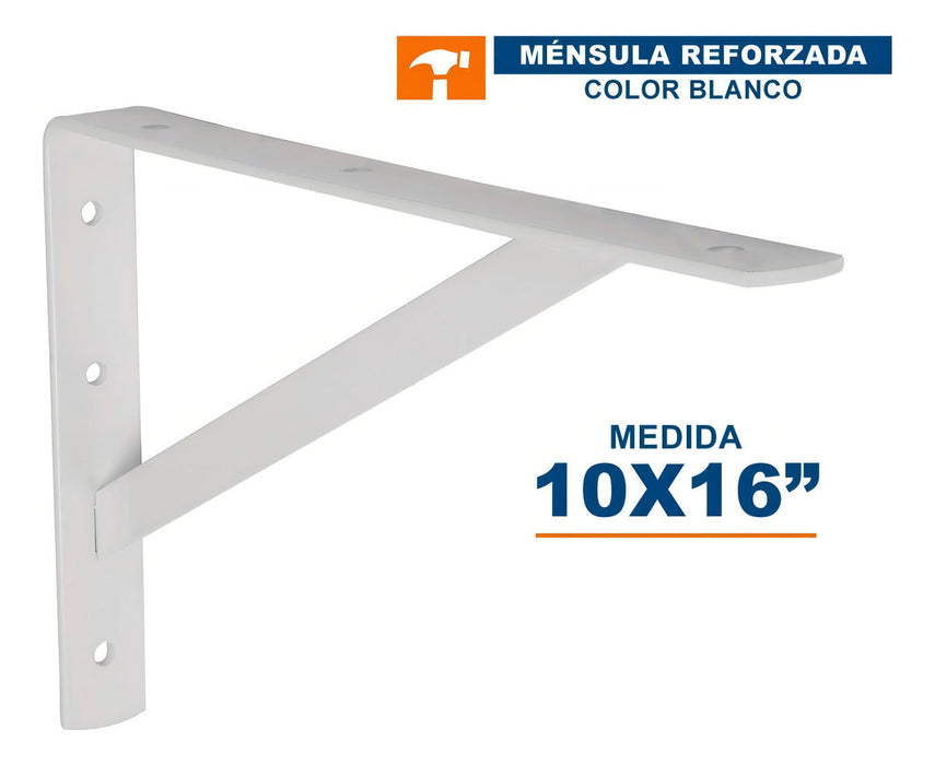 Ménsula Reforzada 10 X 16', Blanca