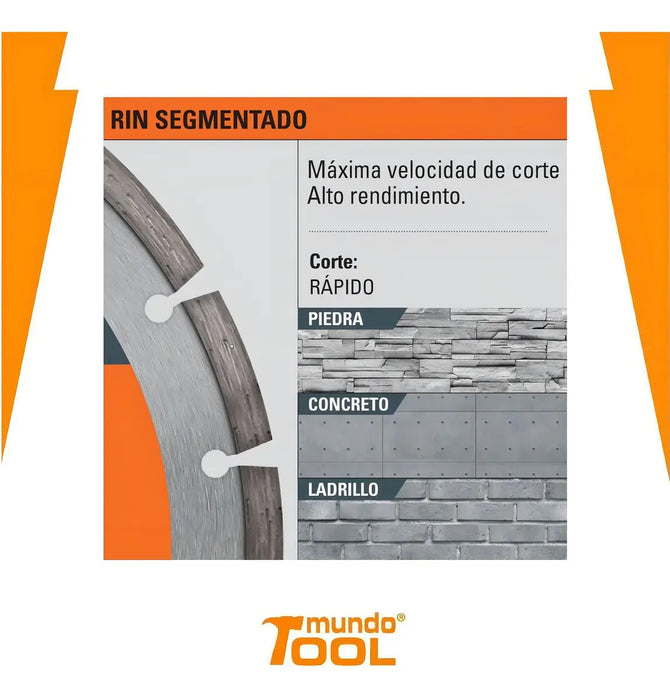 Disco Diamante Segmentado 4.5'' Concreto Piedra Truper DID-345