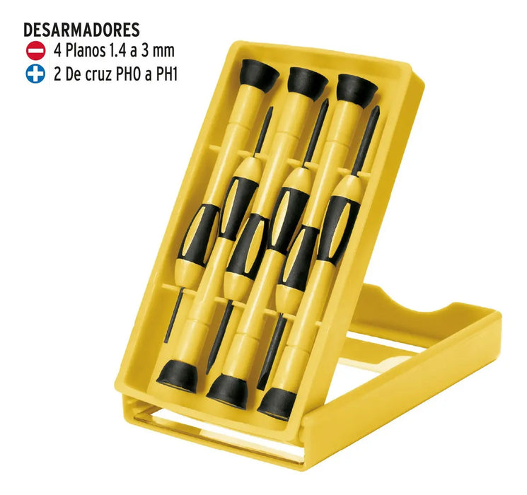 Juego De Desarmadores Precisión 6 Pzas Pretul