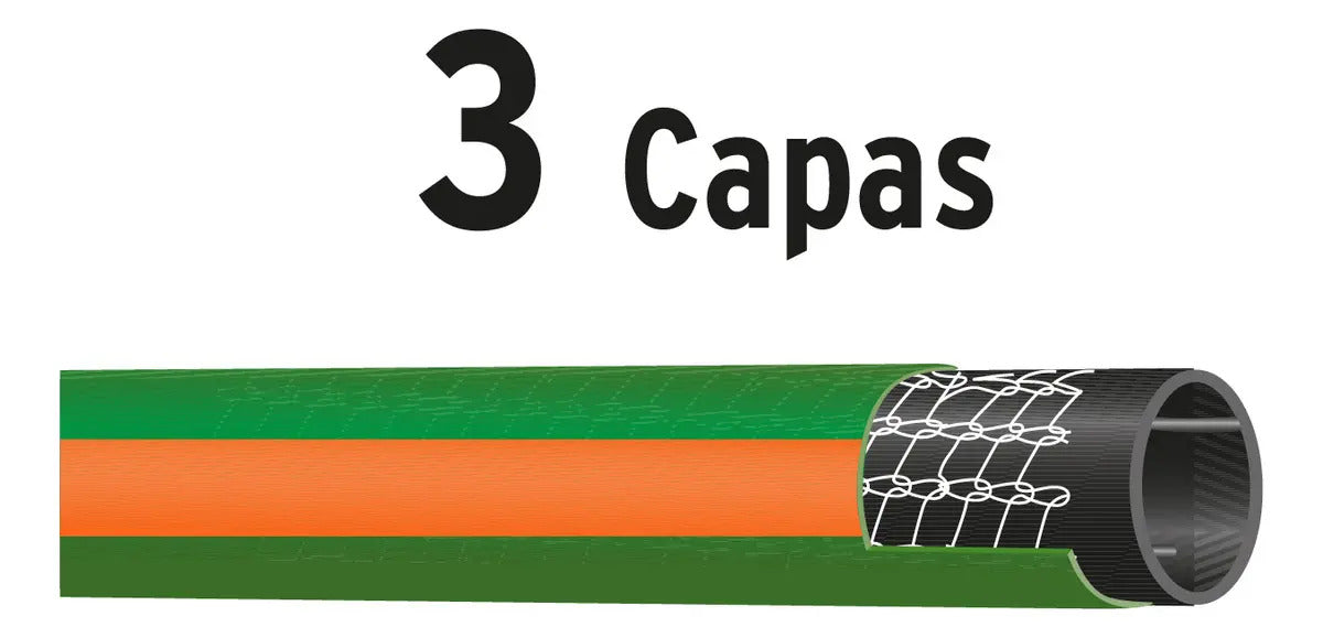 Manguera Reforzada Para Riego 1/2 X 15 Mts Truper Verde