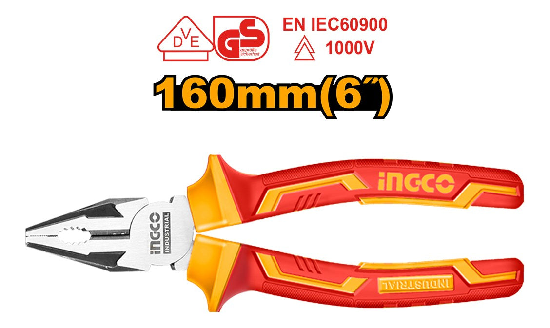 Pinza Universal Industrial 1000v 160mm 6p Ingco