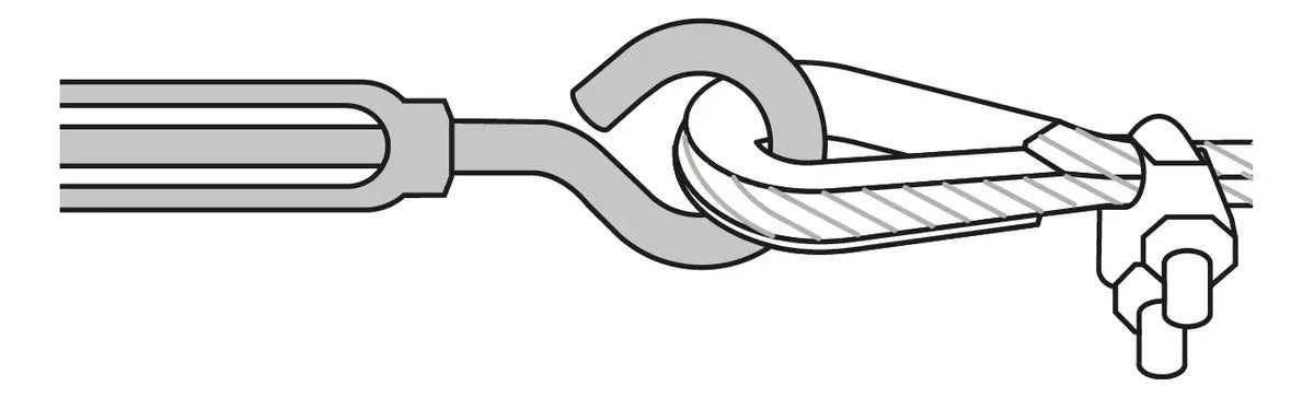 Tensor Zinc Para Cable 3/16' Gancho - Argolla