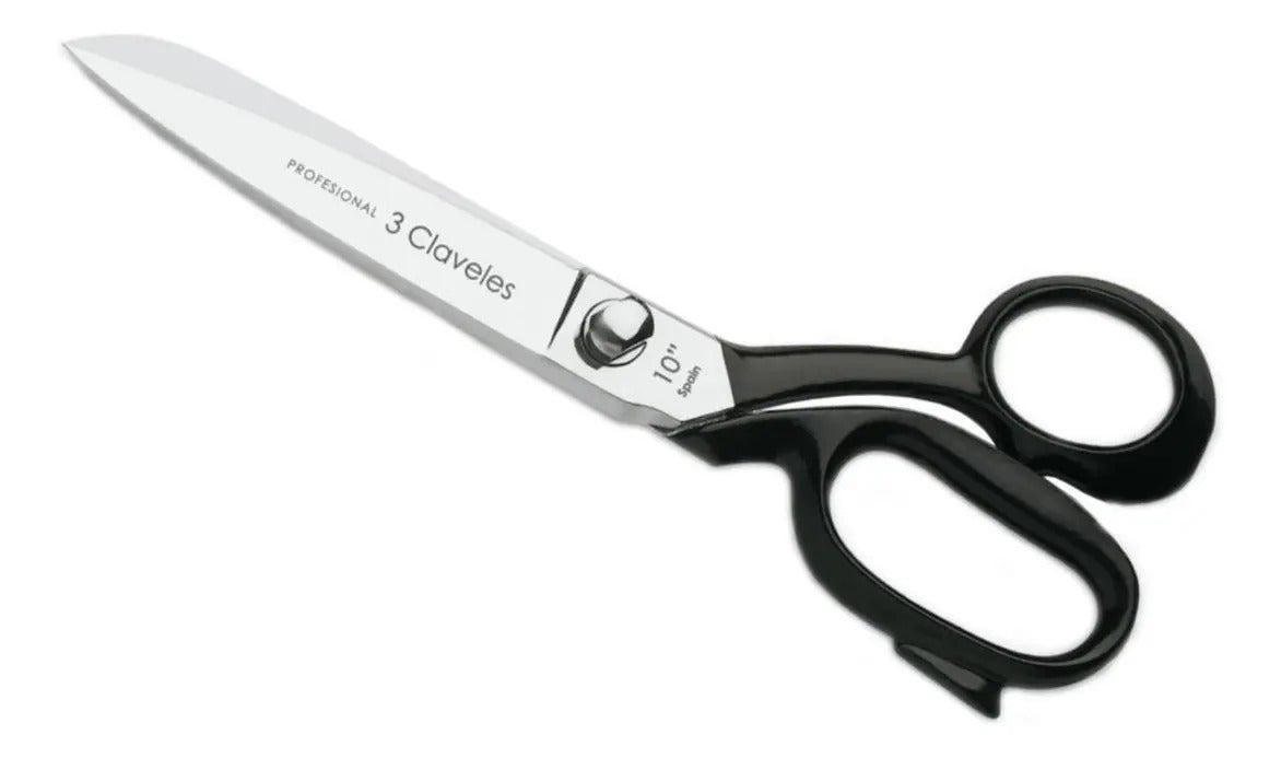 Tijera Sastre Tres Claveles 25.4cm Dorada Corte Recto