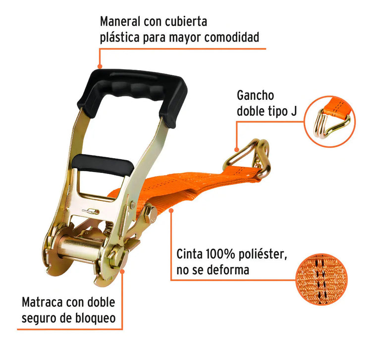 Sujetadores con Matraca, Carga Máxima 3000 Kg, Truper
