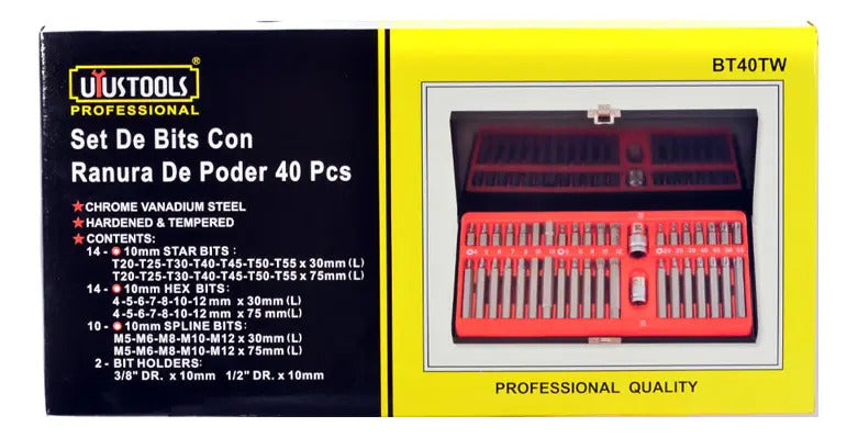 Set 40 Puntas Atornillar Profesional Tw