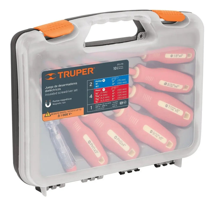 Atornillador Truper Aislado Juego 7 Piezas