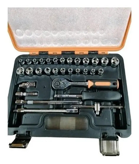 Juego De Dados 1/4 De 3/16'' A 9/16'' 31 Pzs