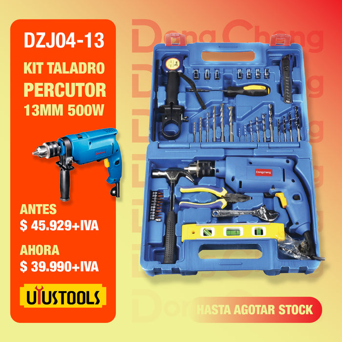 Kit Taladro Percutor 13mm 500W