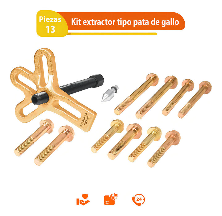 Extractor De Poleas Hidráulico Truper Ext-13 De Acero
