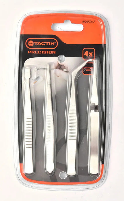 Pinzas Para Electronica Reparacion 4 Piezas Tactix
