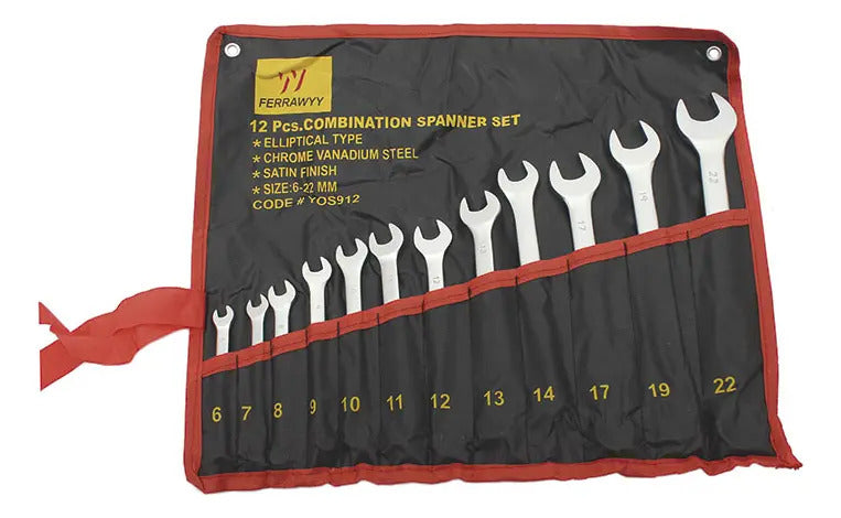 Jgo 12 Pcs Llaves Combinadas Cr-v Satin