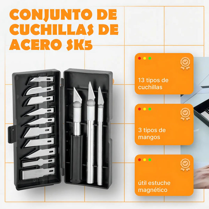 Juego de Cuchillos de Precisión Pretul 13 Piezas