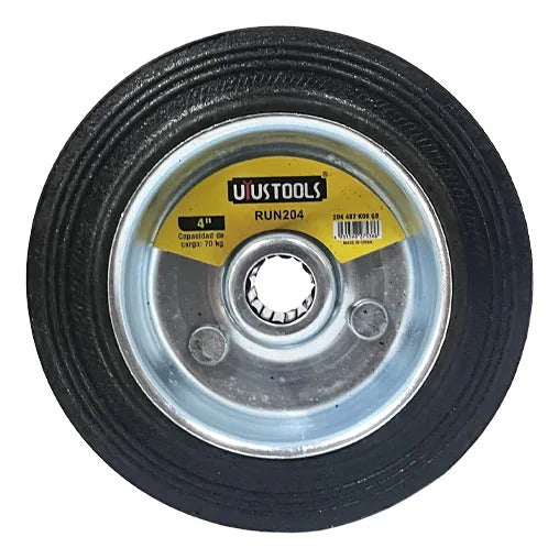 Rueda Industrial Negra Repuesto 4'' 70kg