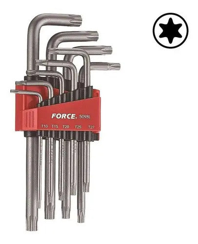 Juego Llaves Torx Largas De T10 A T50 9pz