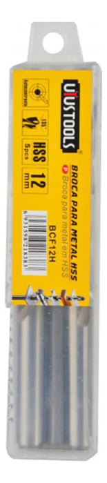 Set 5 Brocas Metal 12mm HSS
