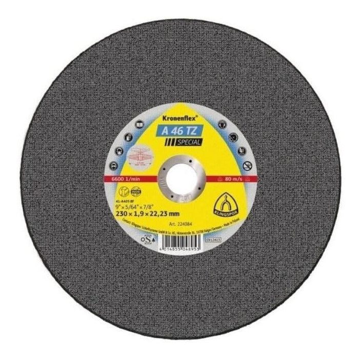 Disco De Corte De Acero Inoxidable Klingspor A 46 Tz Special 9 Gris