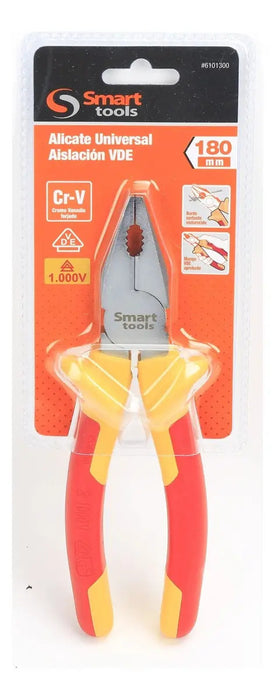 Alicate Universal Eléctrico 7'' Aislado VDE 1000V Smart