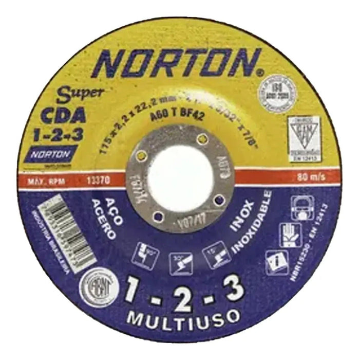 Disco de Corte Rugoso Norton BDA443 7x5/32x7/8