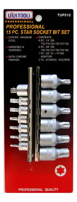 Juego De Dados Torx Profesional 15pcs
