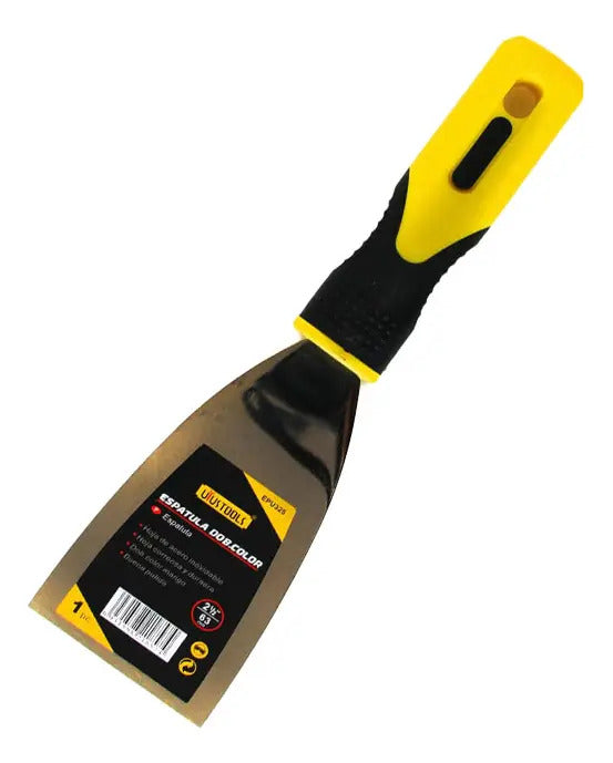 Espátula 2,5" Acero Inox M/plast Dob Color