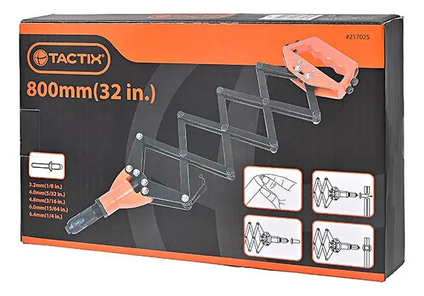 Remachadora de Acordeón Trabajo Pesado Tactix 5 Boquillas