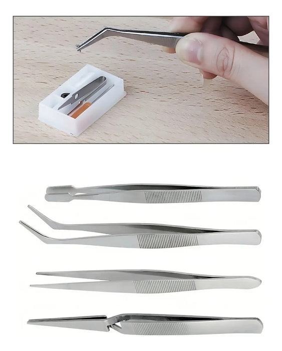 Pinzas Para Electronica Reparacion 4 Piezas Tactix
