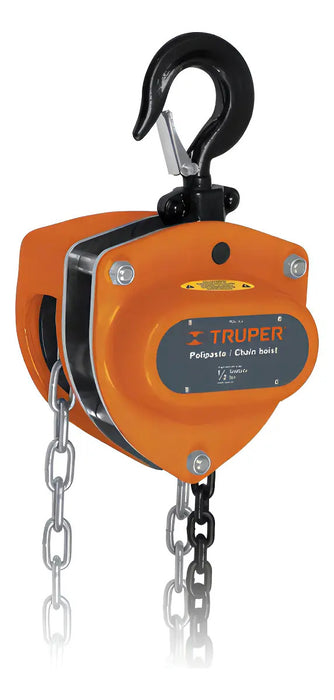 Polipasto de 1/2 Ton Giro 360 Grados Triple Engranaje