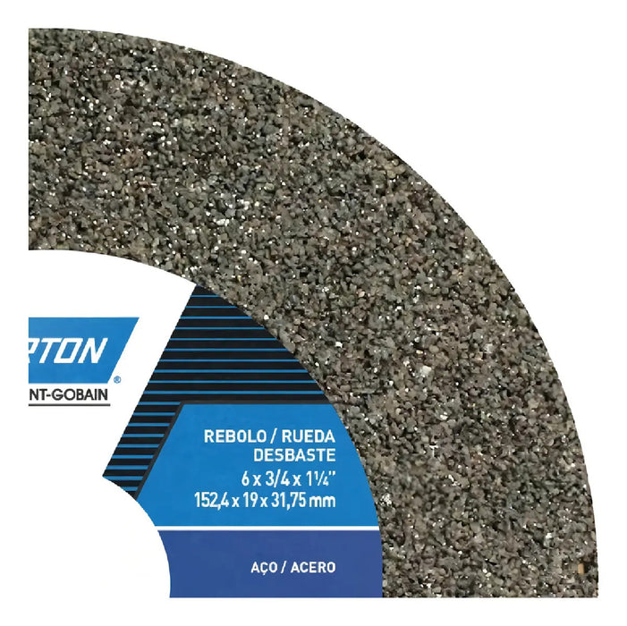 Piedra De Afilar Recta 6 X 3/4 Pulgadas Norton Gris