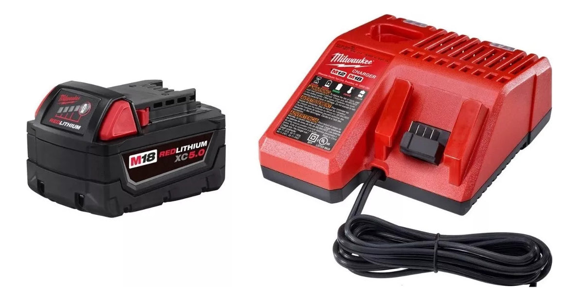 Kit Cargador y Batería 5.0Ah M18 Milwaukee