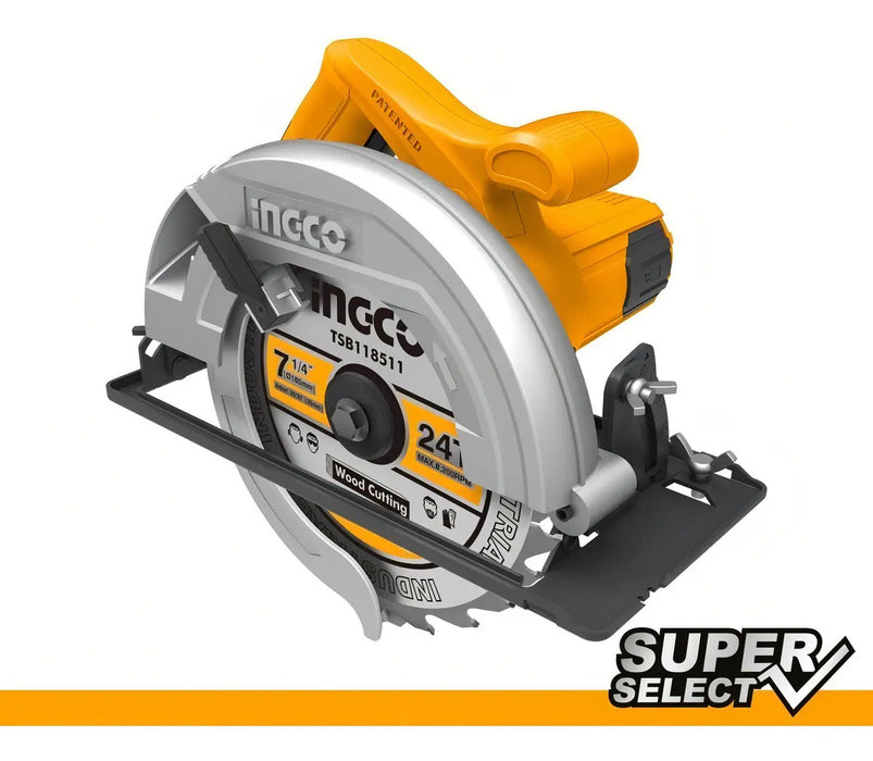 Sierra Circular Eléctrica Industrial Ingco 1400W 185mm
