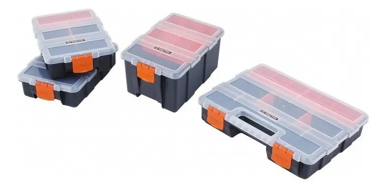 Organizador Plástico Juego 4 Piezas Tactix Color Negro