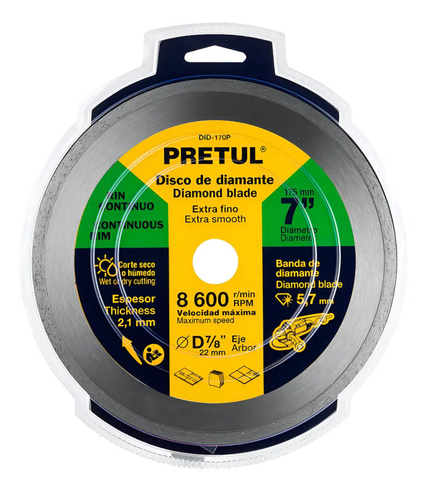Disco Diamante 7'' Corte Loseta Azulejo Marmol Pretul