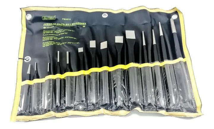 Juego Formón-Cincel Metálico 14 Pcs Uyustools