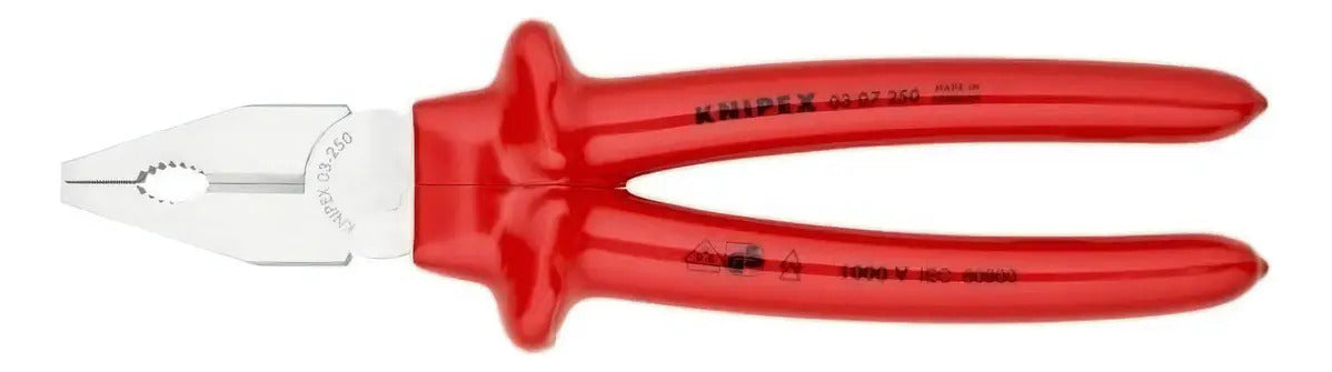 Alicate Universal Knipex 1000v Rojo Mango Pvc Modelo 0307250