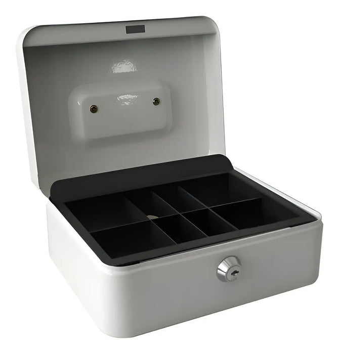 Caja Valores Con Bandeja Color Blanco