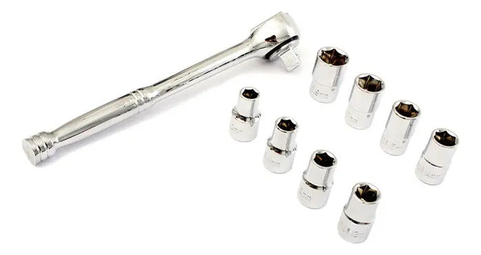 Dado con Chicharra 9pcs Cr-v 1/2" (10mm-19mm)