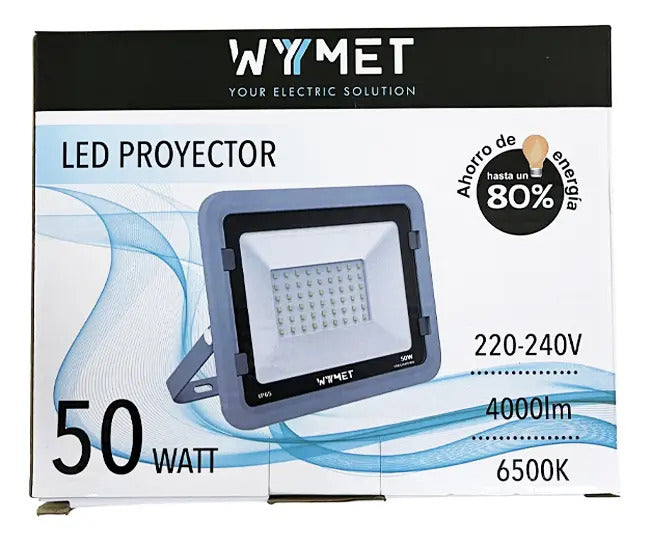 Proyector LED Gris IP65 50W 6500K 4000lm Luz Fría