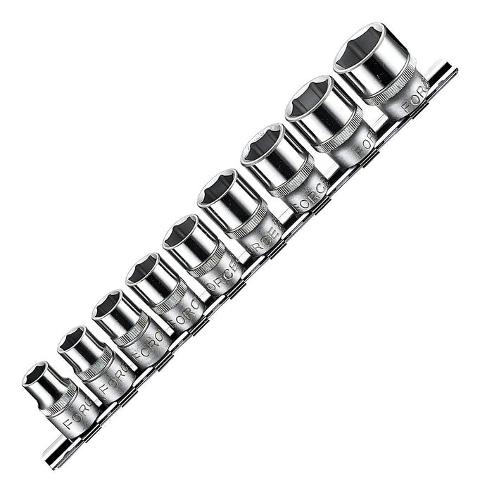 Juego Dados 3/8'' Hexagonales 9 - 19mm 9 Piezas Force
