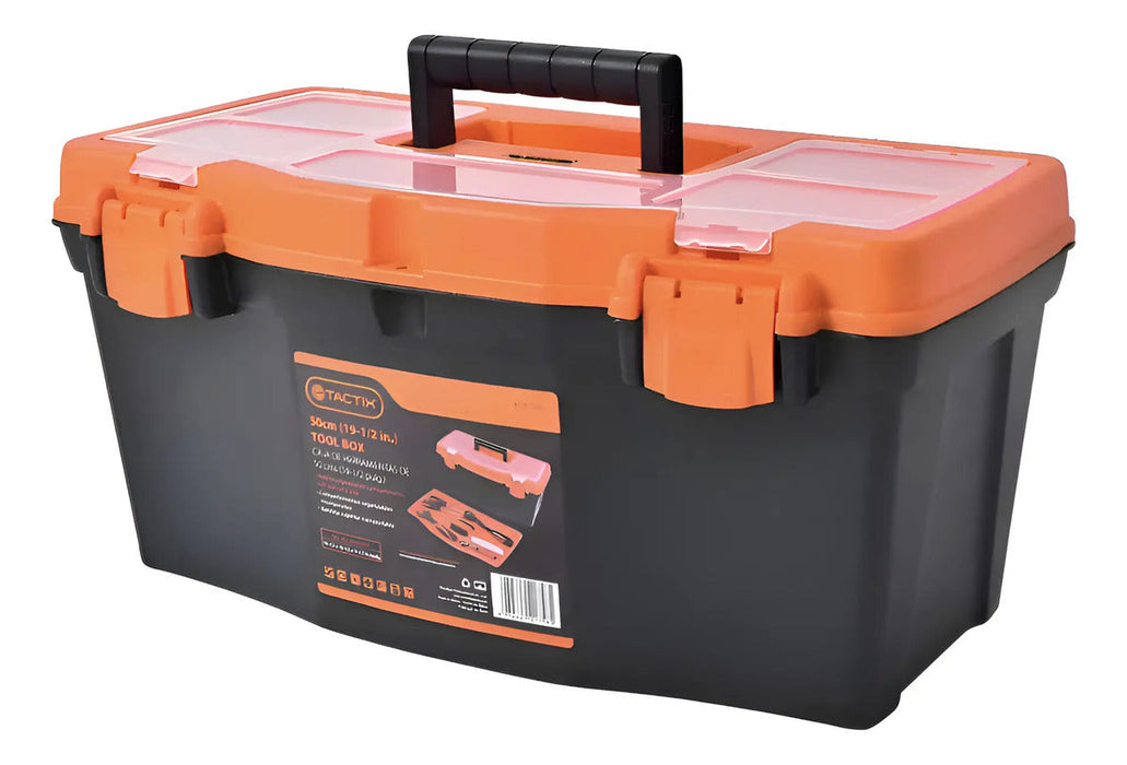 Caja De Herramientas Plástica 19.1/2 Pulgadas (50cm) Tactix